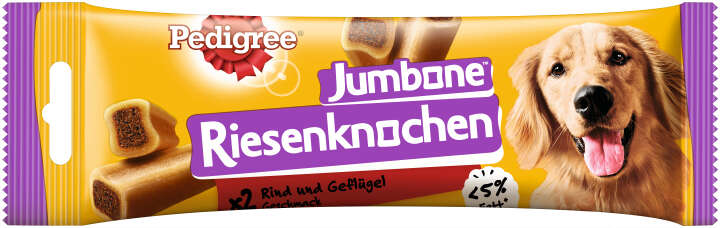 Pedigree Hundeleckerlis JUMBONE™ Riesenknochen Medium mit Rind und Geflügel Geschmack